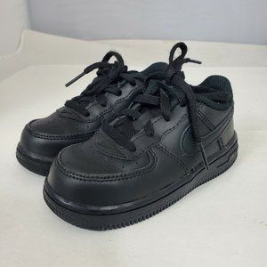 Nike Toddler Air Force One TD  Shoes Black Sneakers 8C Leather 314194 009